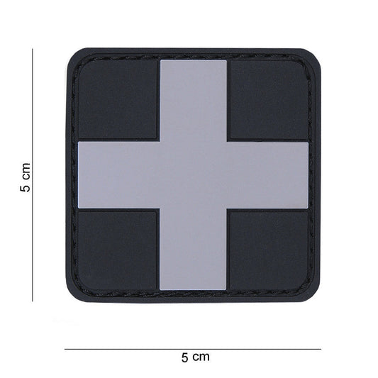 Emblema PVC 3D Cross Gri Military-Shop.ro - Personalizare Tactică de Elită
