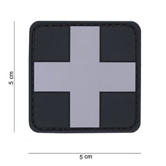 Emblema PVC 3D Cross Gri Military-Shop.ro - Personalizare Tactică de Elită