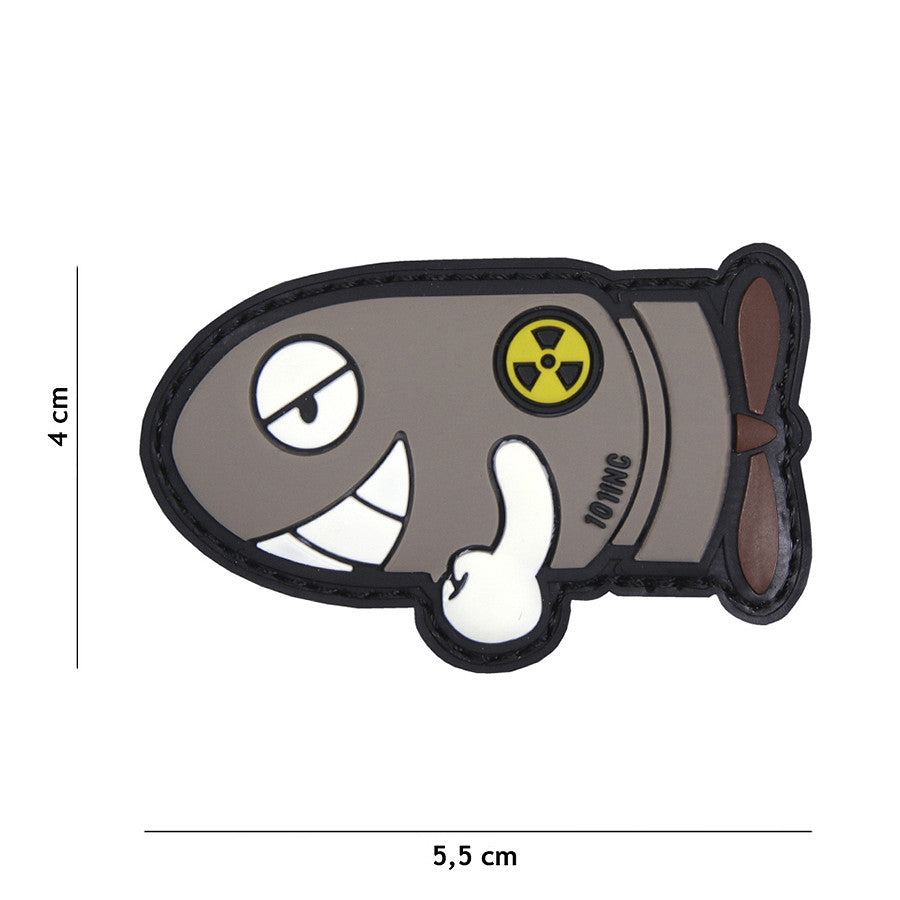 Emblema PVC 3D Funny Torpedo Gri - Exprima-ți Personalitatea cu Umor Tactic