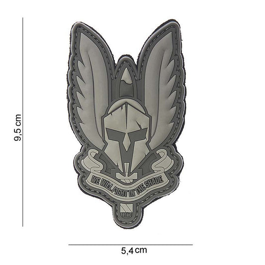 Emblema PVC 3D Spartan Gri - Identitate Tactică Incontestabilă