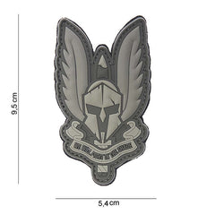 Emblema PVC 3D Spartan Gri - Identitate Tactică Incontestabilă