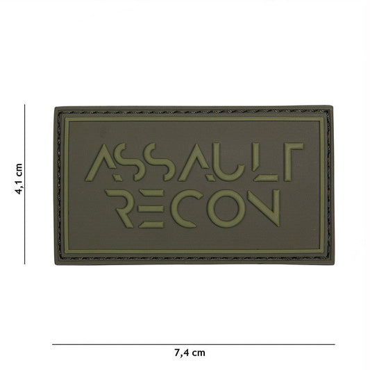 Emblema PVC Assault Recon 3D Verde Tactical Gear - Simbol de Elite & Durabilitate Tactică