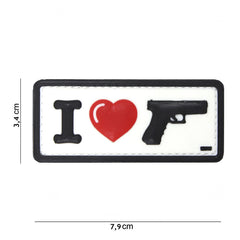 Emblema PVC I Love my sidearm nvt - Afirmă-ți Pasiunea cu Stil