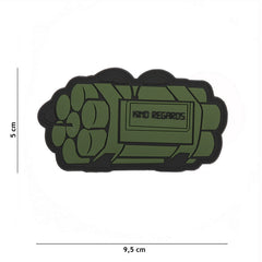 Emblema PVC Kind regards #8133 Verde - Personalizează-ți Echipamentul