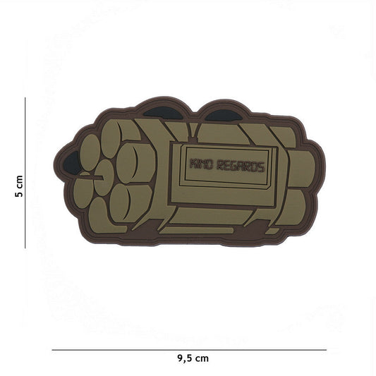 Emblema PVC Kind Regards Coyote - Afirmă-ți Atitudinea Tactica