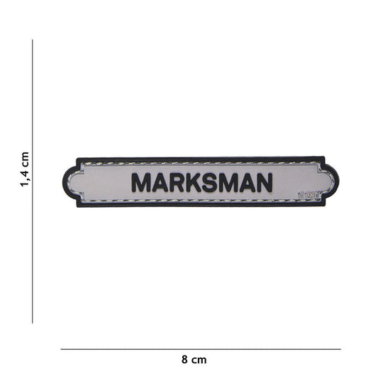 Emblema PVC Marksman tab grijs #17081 - Simbolul Preciziei Absolute