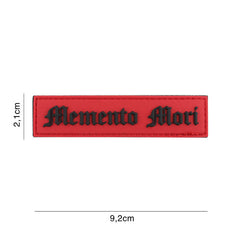 Emblemă PVC Memento Mori Roșu/Negru - Mesaj Tactic Indestructibil