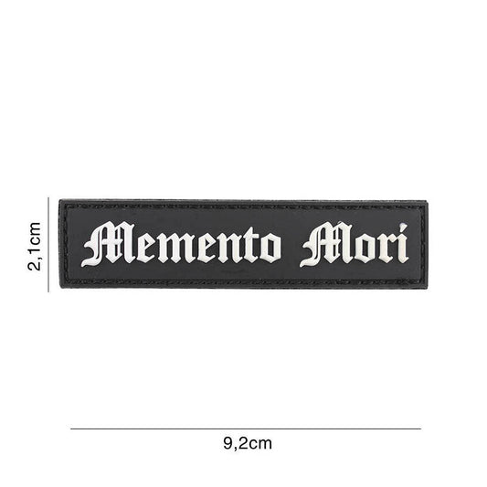 Emblema PVC Memento Mori (streep) Zwart/Alb - Afirmația Ta Tactică