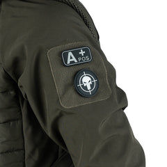Emblema PVC Sanguin A+ Pozitiv Negru - Identificare Crucială
