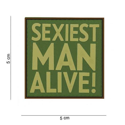 Emblema PVC Sexiest man alive Verde Tactical - Afirmă-ți Atitudinea!