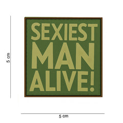 Emblema PVC Sexiest man alive Verde Tactical - Afirmă-ți Atitudinea!