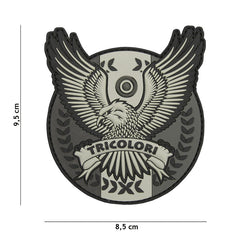 Emblema PVC Tricolori 3D Gri - Afirmă-ți Patriotismul cu Stil