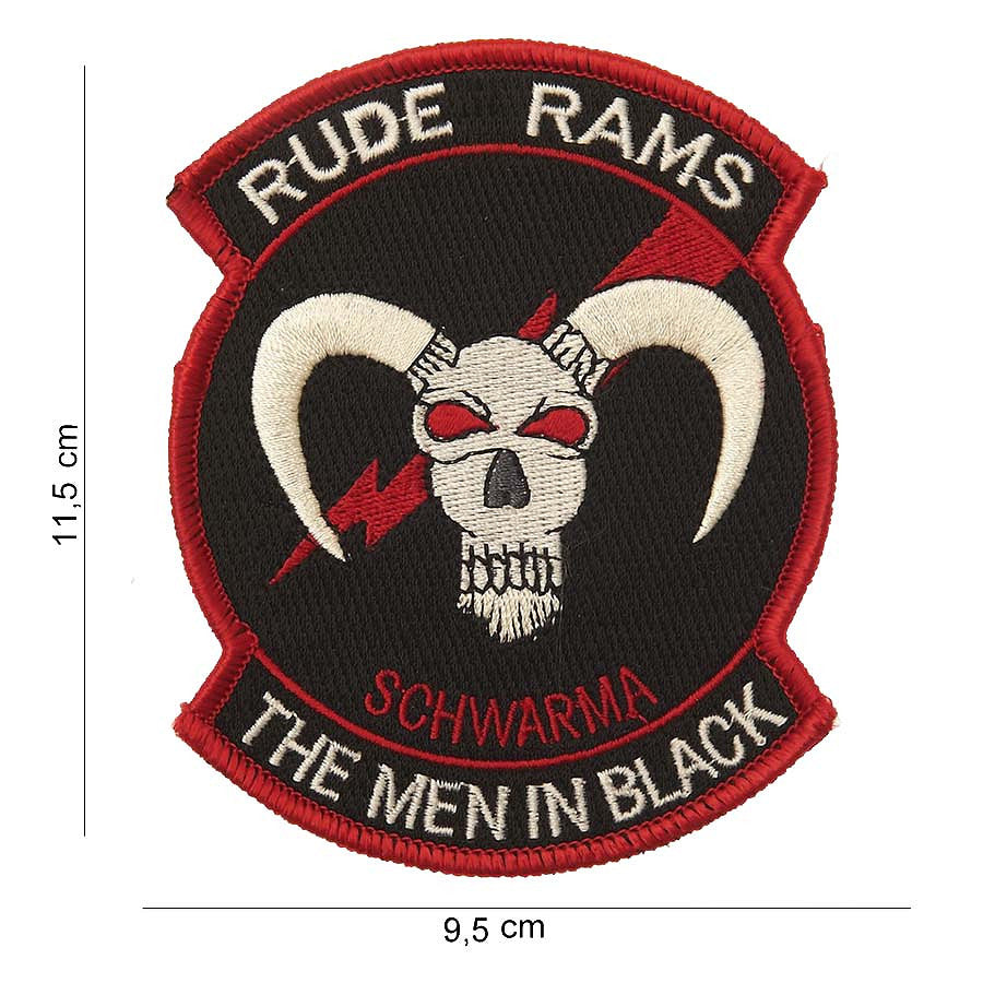 Emblemă Rude Rams The Man In Black Diversen - Exprimă-ți Atitudinea