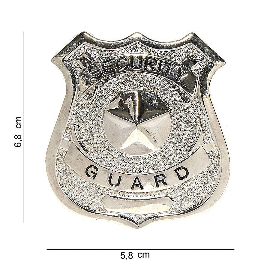 Emblema Security Guard Argintiu - Recunoaștere Instantă și Autoritate