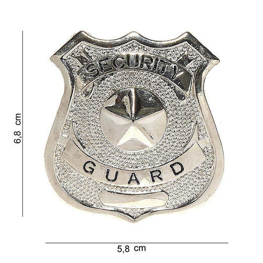 Emblema Security Guard Argintiu - Recunoaștere Instantă și Autoritate