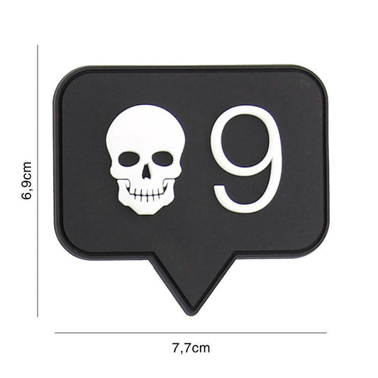 Emblema Tactic 3D PVC Skull 9 - Afirmă-ți Prezența