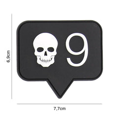 Emblema Tactic 3D PVC Skull 9 - Afirmă-ți Prezența