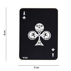 Emblema Tactic Klaver Aas 3D PVC Negru - Afirmă-ți Atitudinea