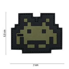 Emblema Tactic Space Invader 3D Verde/Negru - Personalizare Autentică