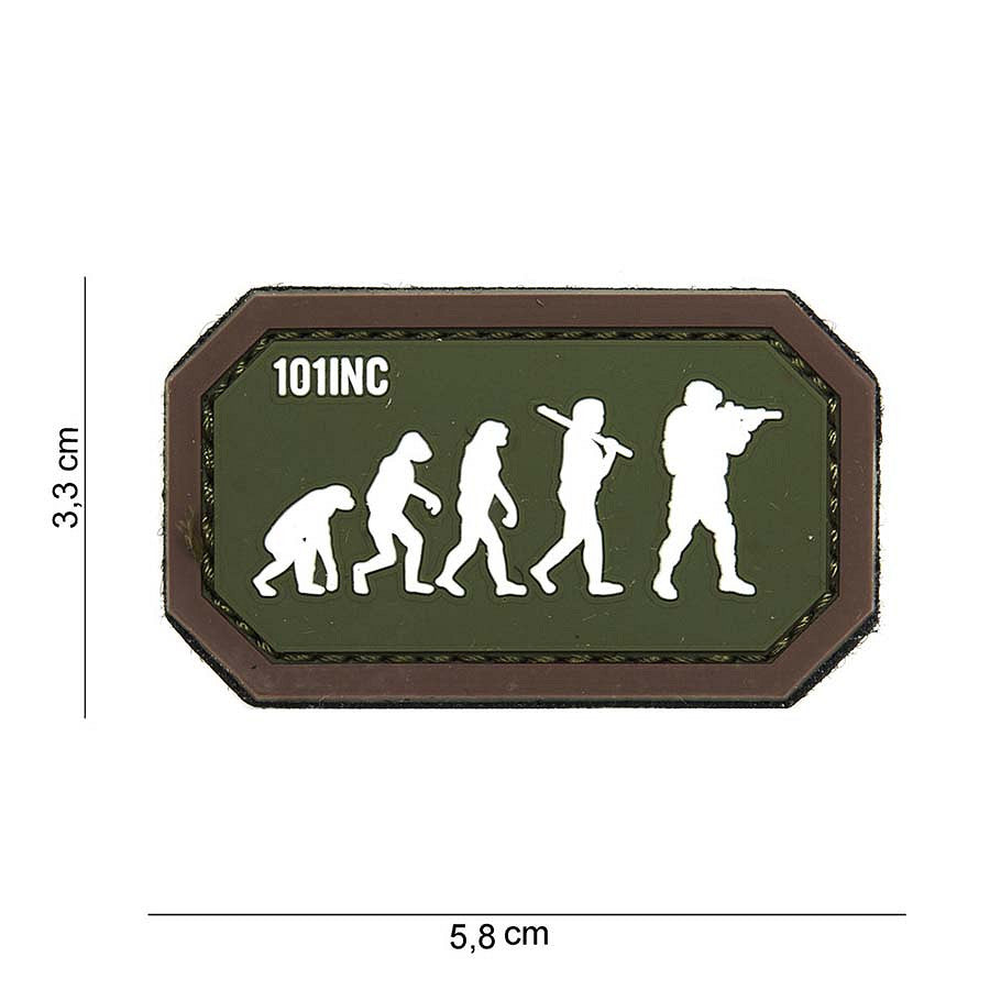 Emblema Tactică 3D PVC Airsoft Evolution Groen/Bruin - Afirmă-ți Identitatea în Teren