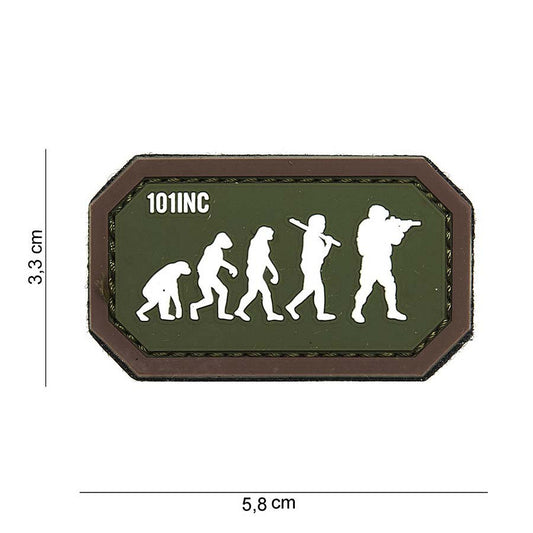 Emblema Tactică 3D PVC Airsoft Evolution Groen/Bruin - Afirmă-ți Identitatea în Teren
