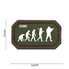 Emblema Tactică 3D PVC Airsoft Evolution Groen/Bruin - Afirmă-ți Identitatea în Teren