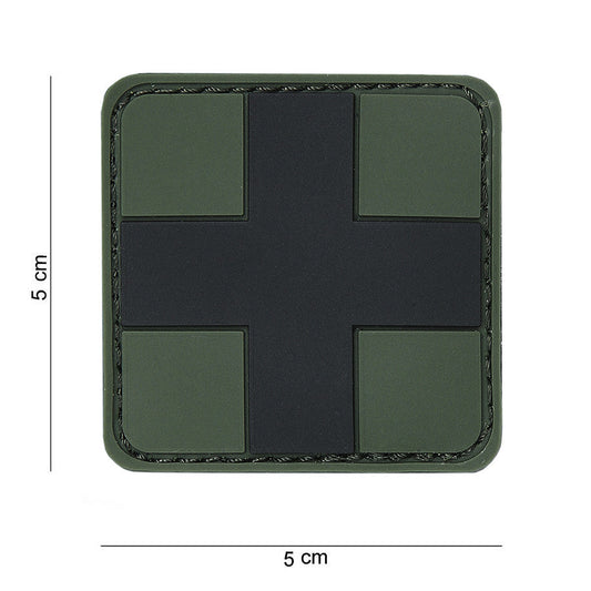 Emblemă Tactică 3D PVC Cross Negru - Exprimă-ți Forța