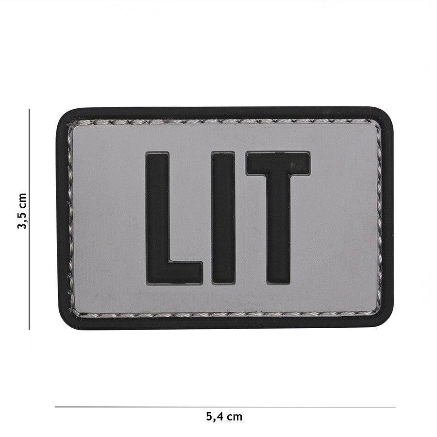Emblema Tactica 3D PVC LIT Gri - Personalizare Rezistenta si Vizibila