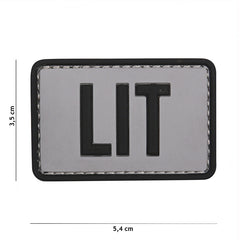 Emblema Tactica 3D PVC LIT Gri - Personalizare Rezistenta si Vizibila