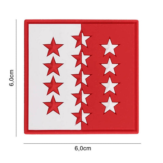 Emblema Tactica 3D PVC Valais 13 Stele - Semnul Tău de Distinctie