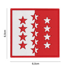 Emblema Tactica 3D PVC Valais 13 Stele - Semnul Tău de Distinctie
