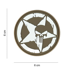 Emblema Tactica Punisher Allied Star Coyote - Afirmă Identitatea Tactică