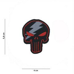 Emblema Tactică Punisher Thunder Roșu - Exprimă-ți Forța