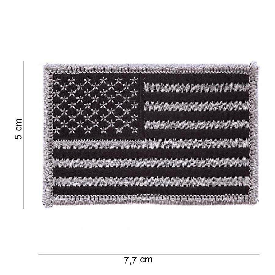 Emblema Tactical Steag SUA Argintiu - Afirmație Vizuală Puternică