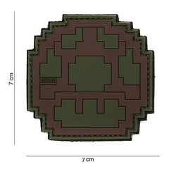 Emblema Tacticală 3D PVC Ciupercă Verde/Maro - Semnul Tău Distinctiv