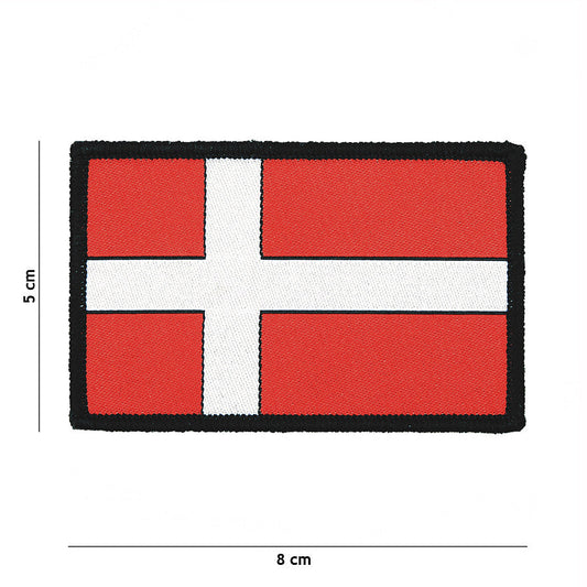 Emblema Tesuta Drapel Danemarca #7134 - Detalii Precise, Aderenta Ferma