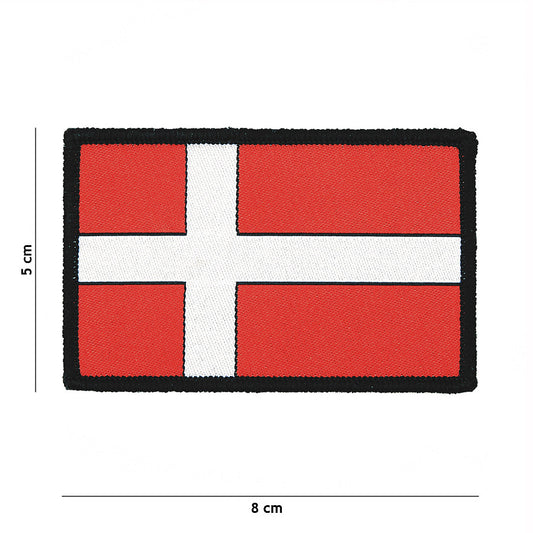 Emblema Tesuta Drapel Danemarca #7134 - Detalii Precise, Aderenta Ferma