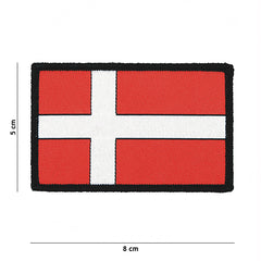Emblema Tesuta Drapel Danemarca #7134 - Detalii Precise, Aderenta Ferma