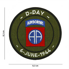 Emblema Textilă D-Day 82nd Airborne #7107 Diversen - Onoare și Istorie