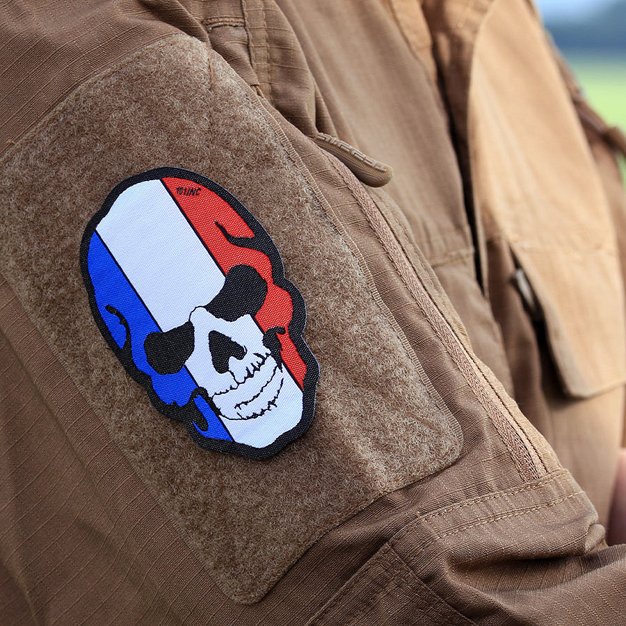 Emblema Textilă Skull Frankrijk #7141 - Identitate Tactică Impecabilă