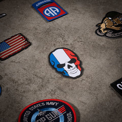 Emblema Textilă Skull Frankrijk #7141 - Identitate Tactică Impecabilă