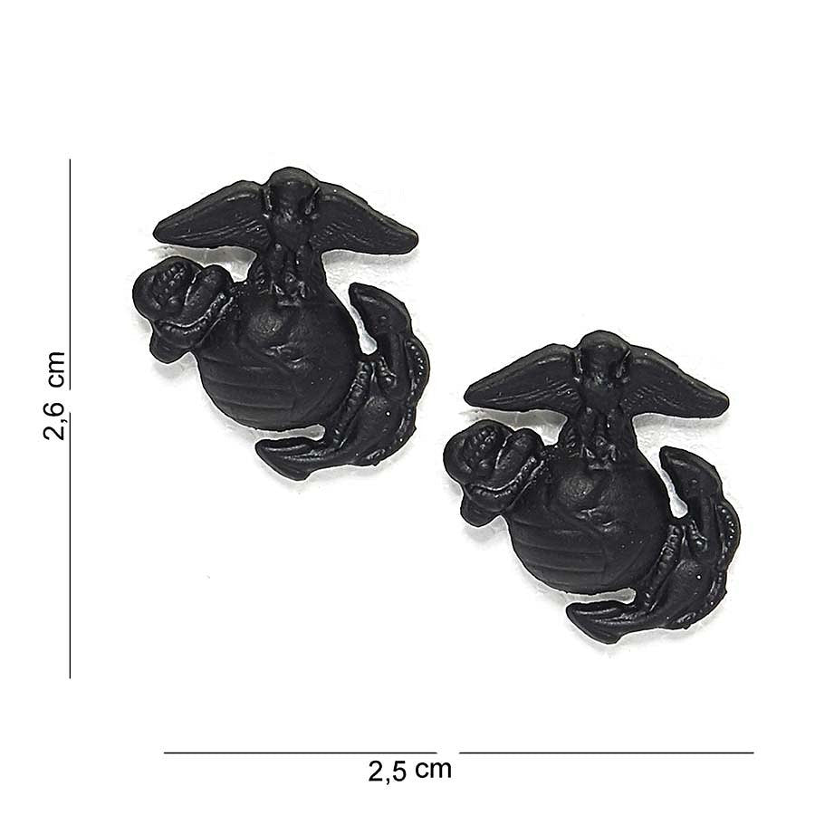 Embleme USMC Metal Negru Set - Simbolul Forței și Disciplina