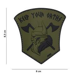 Emblemq 3D PVC Keep your oaths Verde - Fidelitate și Identitate