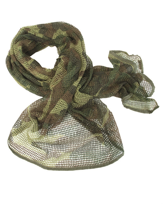 Eșarfă Camuflaj Mil-Tec Woodland – Poliester, 190 x 90 cm