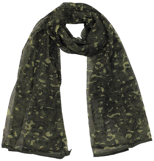Eșarfă Plasă Camuflaj Flecktarn MFH - 100% Poliester, Multifuncțional