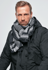Esarfa Shemag Black/White Brandit - Protectie Versatila