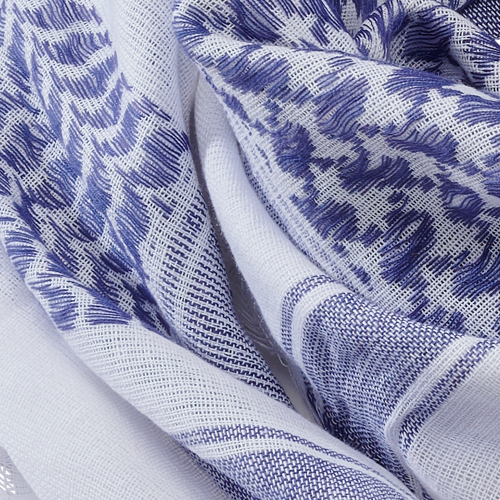 Esarfa Shemag Blue/White Brandit - Protectie Versatila