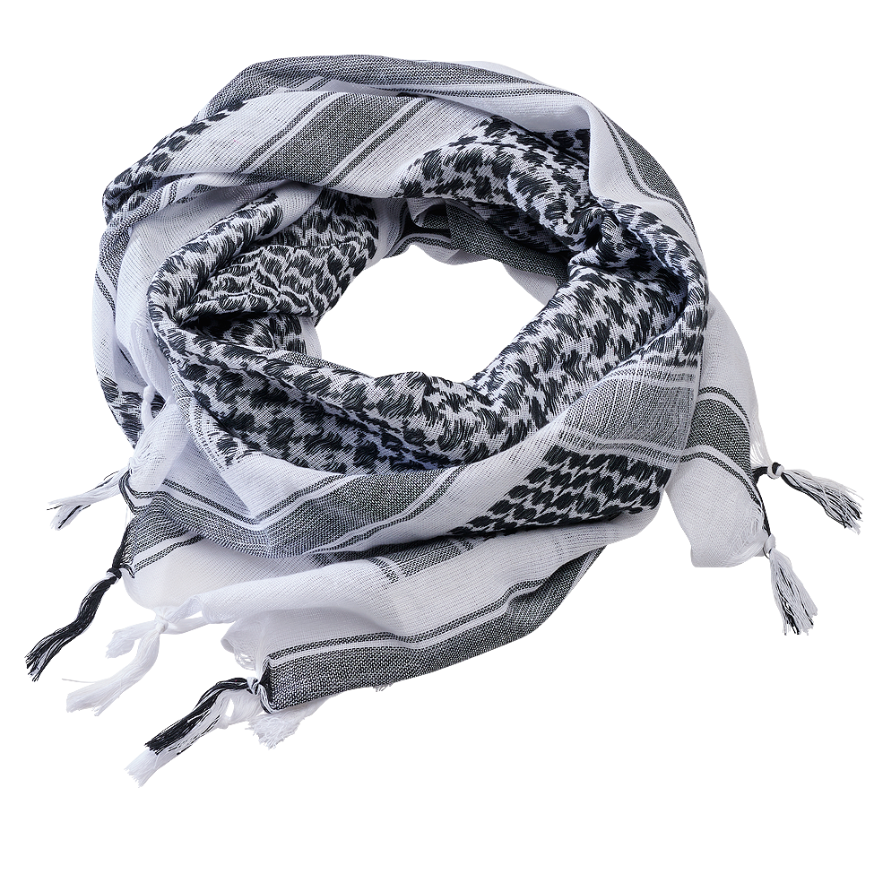 Esarfa Shemag White/Black Brandit - Protectie Versatila
