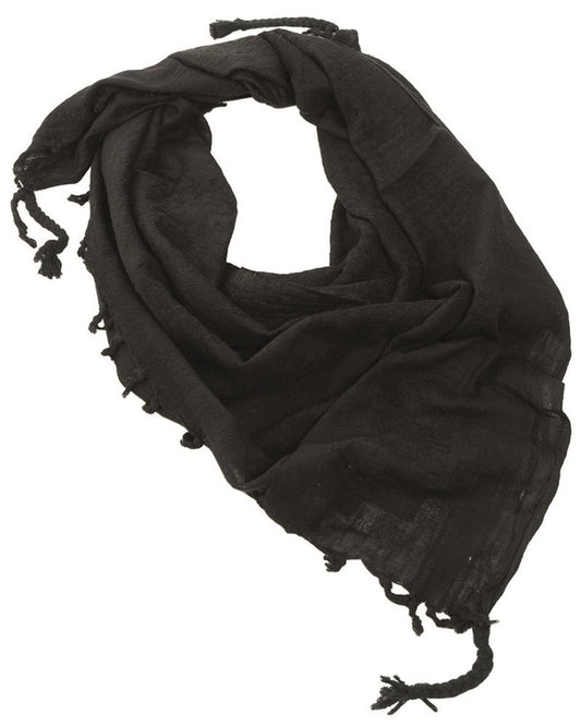 Eșarfă Shemagh Mil-Tec – 100% Bumbac, 110 x 110 cm, Neagră