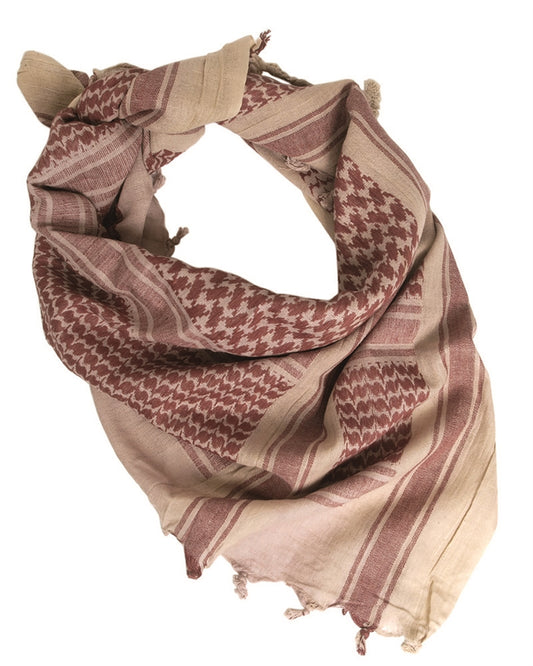 Eșarfă Shemagh Mil-Tec Coyote – 100% Bumbac, 110 x 110 cm